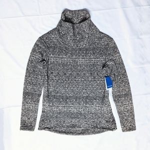 Womens Columbia M sweater season printed long sleeve pullover cowl neck NWT